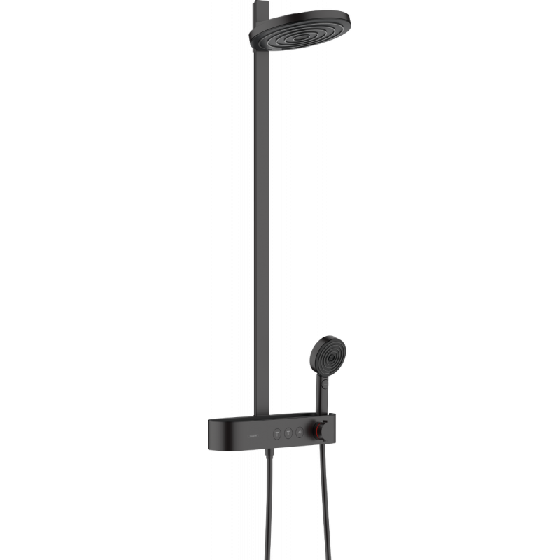 Душевая система Hansgrohe Showerpipe 260 2jet с ShowerTablet Select 400, матовый черный