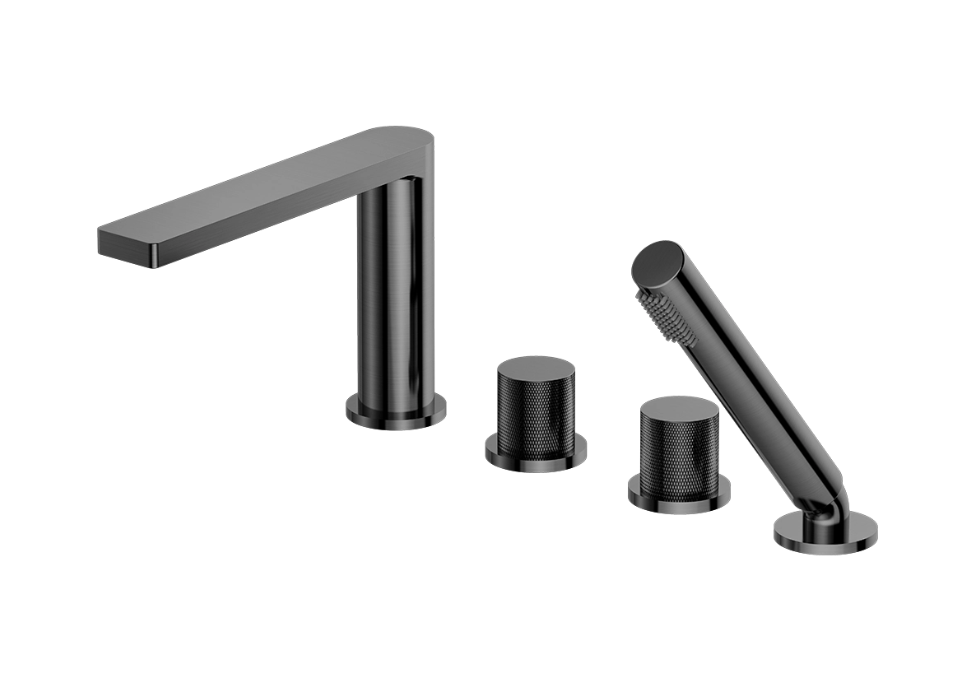 Смеситель на борт ванны Feramolli Dante GS8826S рукоятка Spirito, графит