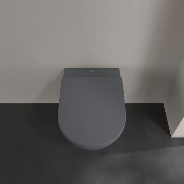 Сидение с крышкой для унитаза Villeroy&Boch Subway 3.0, с механизмом плавного закрытия и быстросъемным сиденьем, графит