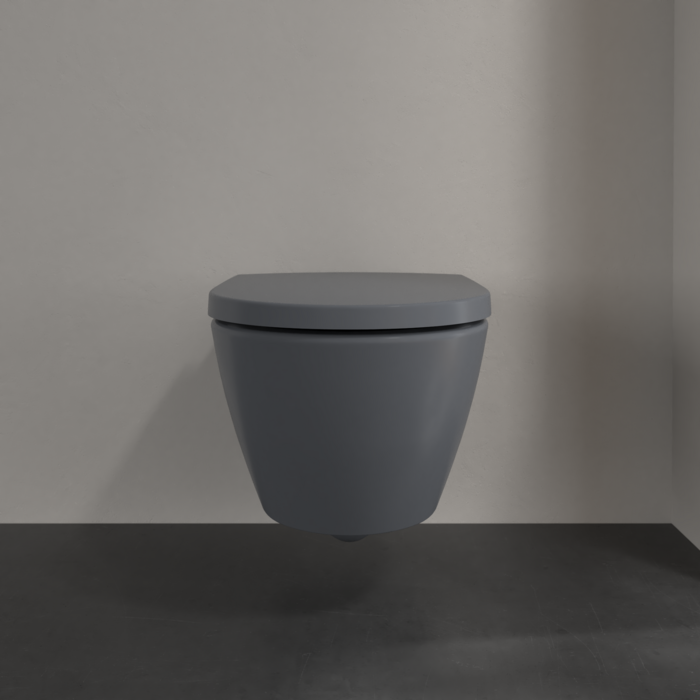 Подвесной унитаз Villeroy&Boch Subway 2.0 глубокий смым, без ободка, с функцией DirectFlush, Graphite CeramicPlus