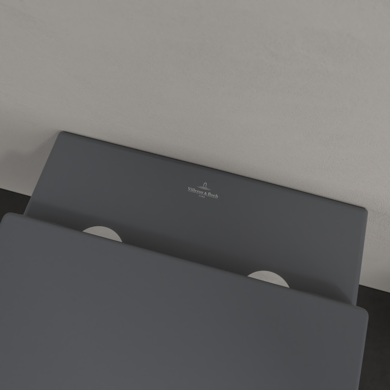 Подвесной унитаз Villeroy&Boch Subway 2.0 глубокий смым, без ободка, с функцией DirectFlush, Graphite CeramicPlus