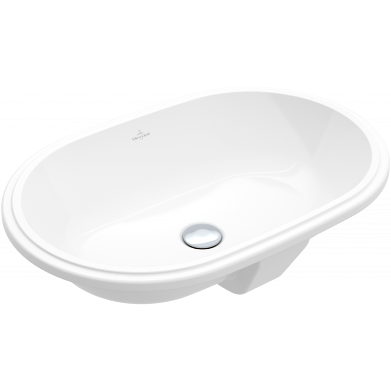 Раковина Villeroy&Boch Architectura для монтажа снизу, 570x375x175мм, неглазурованная внешняя поверхность, Альпийский белый