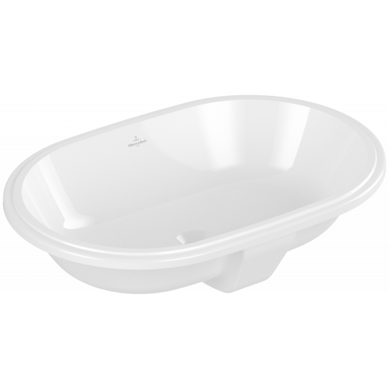 Раковина Villeroy&Boch Architectura для монтажа снизу, 570x375x175мм, неглазурованная внешняя поверхность, Альпийский белый