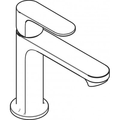 Однорычажный смеситель для раковины Hansgrohe Rebris S 110 с донным клапаном, матовый черный