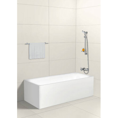 Душевой гарнитур Hansgrohe Crometta 100 Vario со штангой 65 см и мыльницей, Белый/Хром