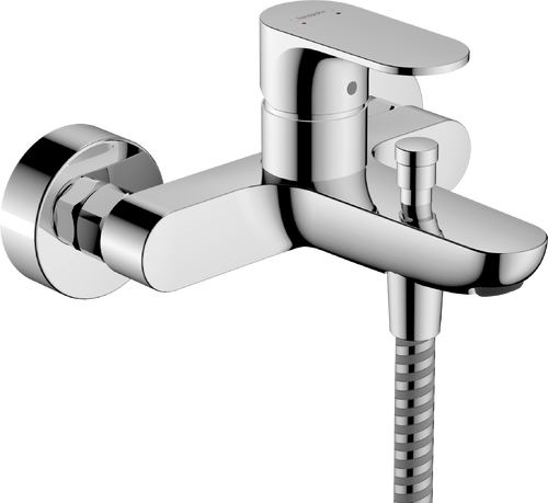 Однорычажный смеситель Hansgrohe Rebris S для ванны для наружного монтажа, хром