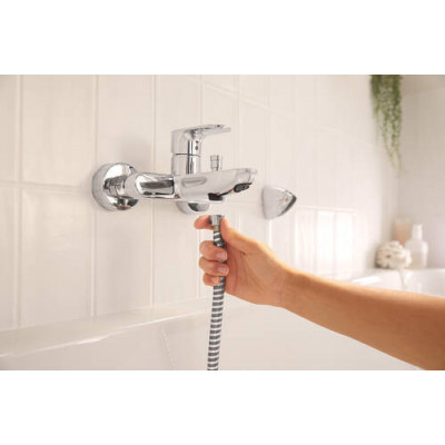 Однорычажный смеситель Hansgrohe Rebris S для ванны для наружного монтажа, хром