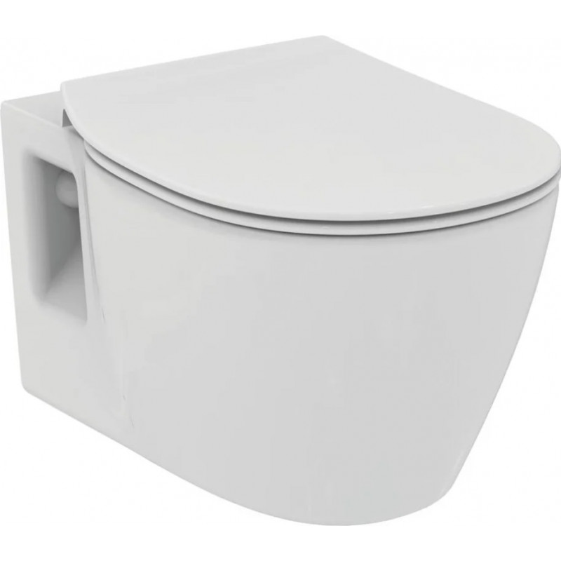 Унитаз подвесной с сиденьем дюропласт микролифт CONNECT Rimless Ideal Standard E822301