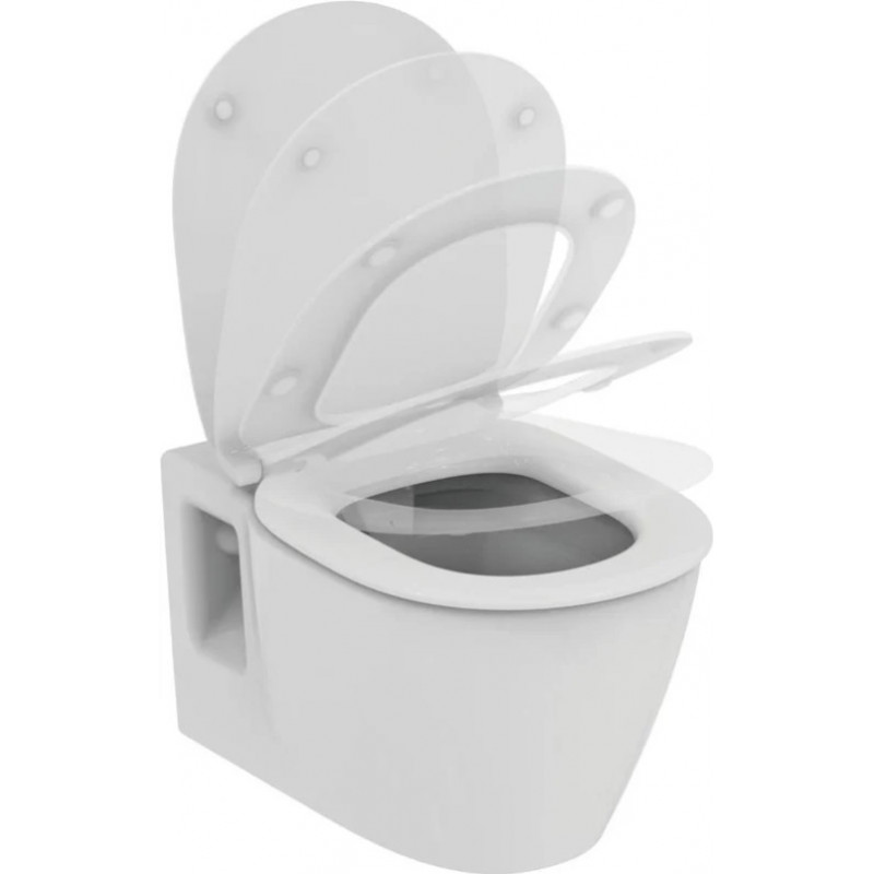 Унитаз подвесной с сиденьем дюропласт микролифт CONNECT Rimless Ideal Standard E822301