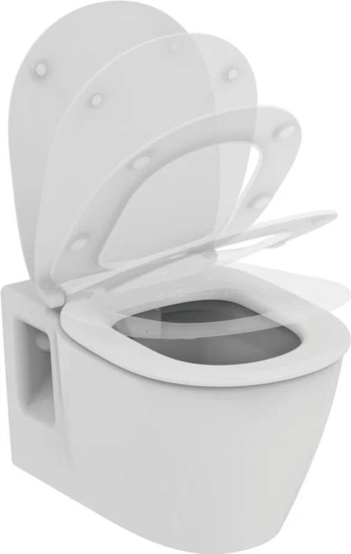 Унитаз подвесной с сиденьем дюропласт микролифт CONNECT Rimless Ideal Standard E822301