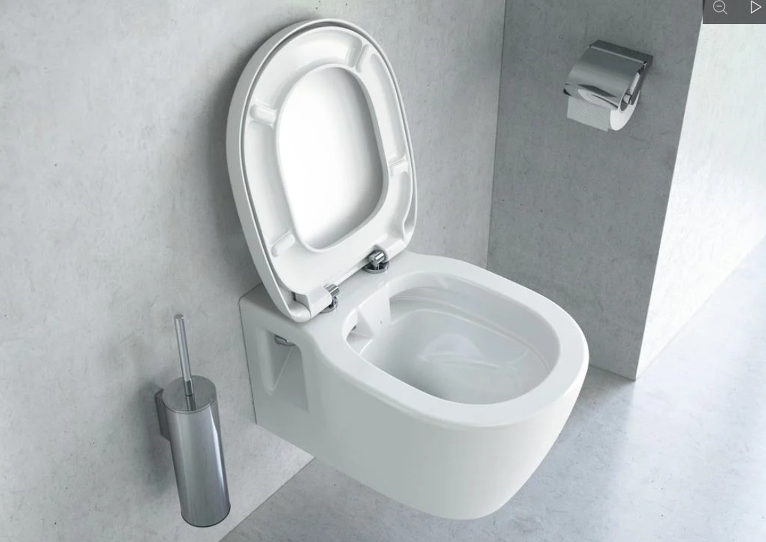 Унитаз подвесной с сиденьем дюропласт микролифт CONNECT Rimless Ideal Standard E822301