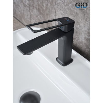 Смеситель для раковины Gid Niagara L057-BM-K L057BMK черный матовый