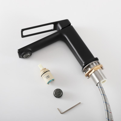 Смеситель для раковины Gid Niagara L057-BM-K L057BMK черный матовый