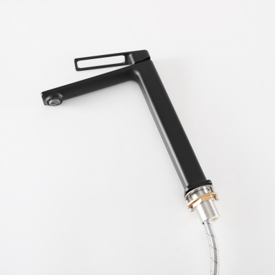 Смеситель высокий для раковины Gid Niagara L057-BM-D L057BMD черный матовый