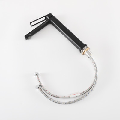 Смеситель высокий для раковины Gid Niagara L057-BM-D L057BMD черный матовый