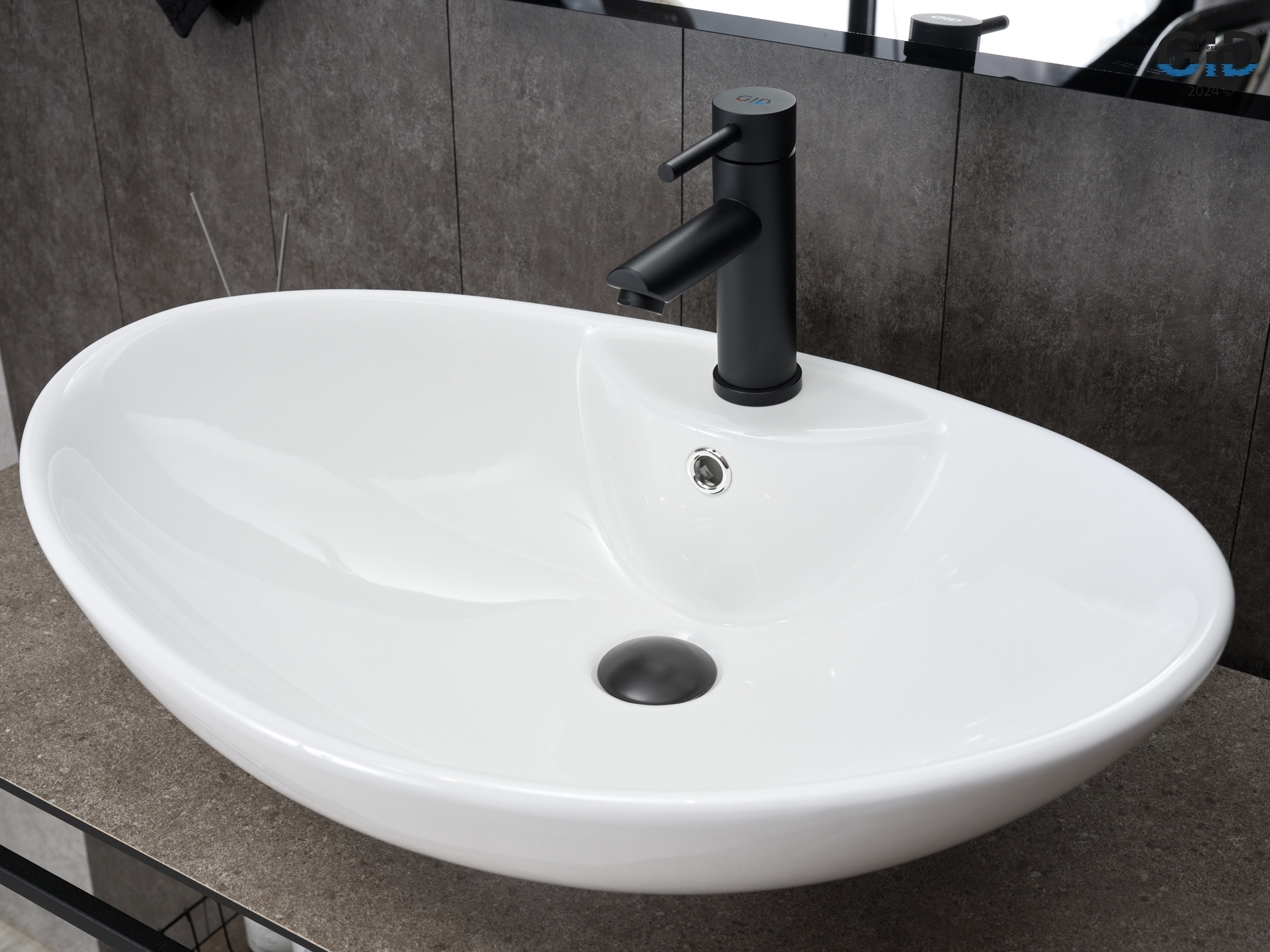Раковина Gid N9004 51205 накладная белая 65x43.5x20