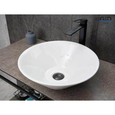 Раковина Gid N9102 51210 накладная белая 42x42x15