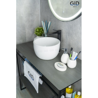 Раковина Gid N9055 51186 накладная белая 40x30x18