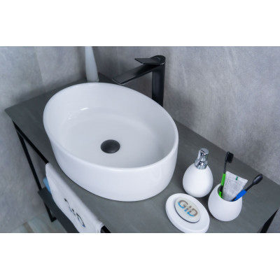 Раковина Gid N9012 51106 накладная белая 50x36x14