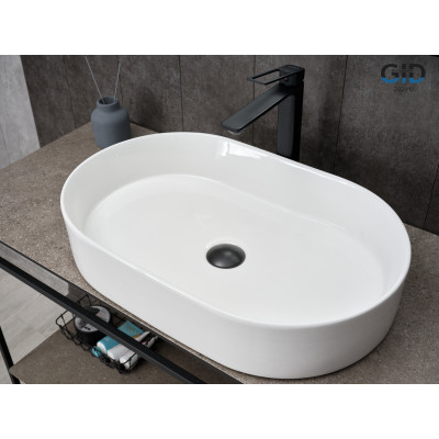 Раковина Gid D1479 51203 накладная белая 61x38.5x12