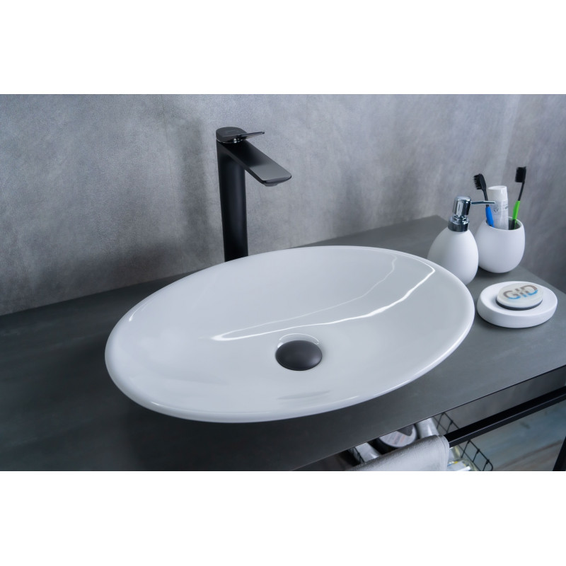Раковина Gid N9022 51110 накладная белая 50x35x9