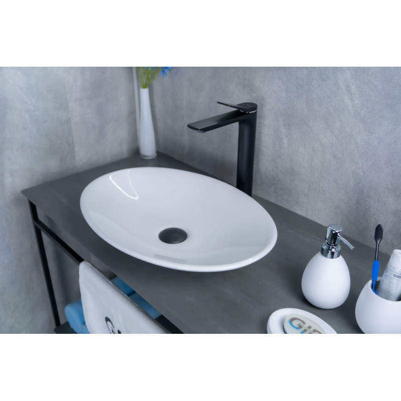Раковина Gid N9022 51110 накладная белая 50x35x9
