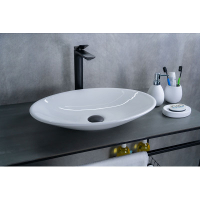Раковина Gid N9022 51110 накладная белая 50x35x9