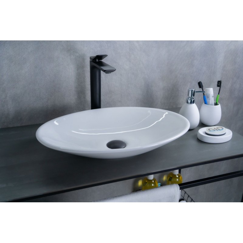 Раковина Gid N9022 51110 накладная белая 50x35x9
