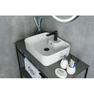 Раковина Gid N9445 51155 накладная белая 52x41.5x15