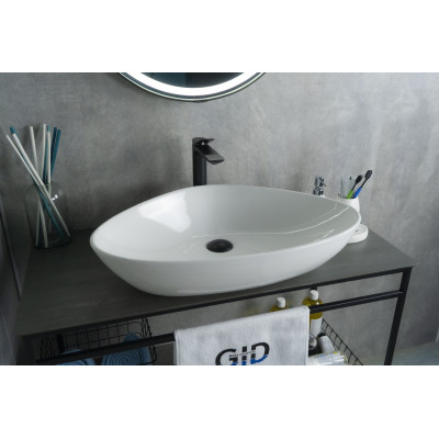 Раковина Gid N9062 51117 накладная белая 66.5x44x15