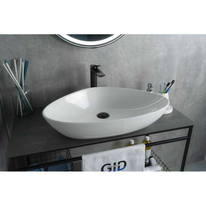 Раковина Gid N9062 51117 накладная белая 66.5x44x15