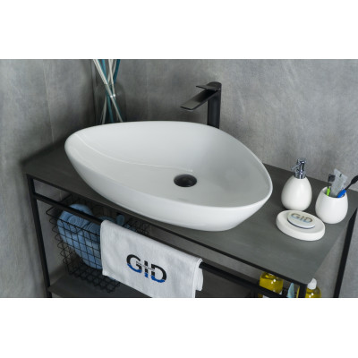 Раковина Gid N9062 51117 накладная белая 66.5x44x15