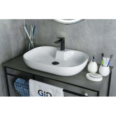 Раковина Gid N9446b 51156 накладная белая 61x42x12.5