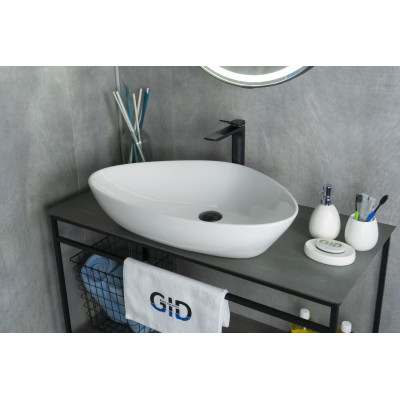 Раковина Gid N9062 51117 накладная белая 66.5x44x15