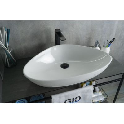 Раковина Gid N9062 51117 накладная белая 66.5x44x15