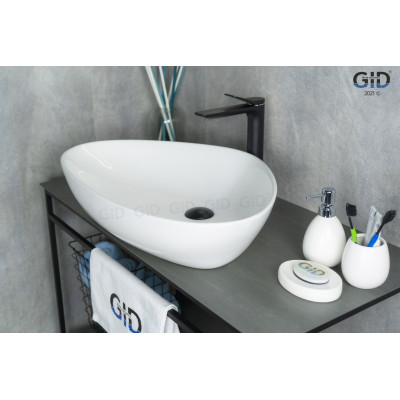 Раковина Gid N9062 51117 накладная белая 66.5x44x15
