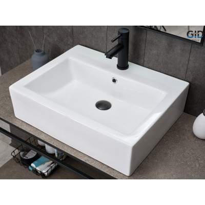 Раковина Gid N9157 51216 накладная белая 57x45.5x15.5