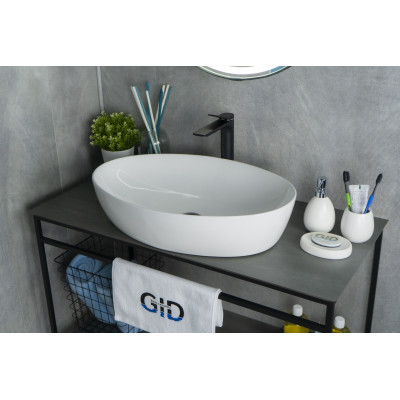 Раковина Gid N9433 51148 накладная белая 61x41x14.5
