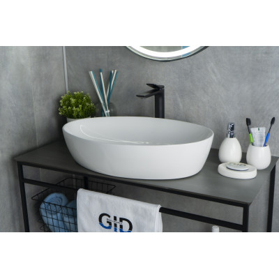 Раковина Gid N9433 51148 накладная белая 61x41x14.5