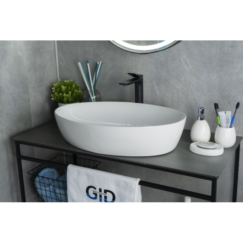 Раковина Gid N9433 51148 накладная белая 61x41x14.5