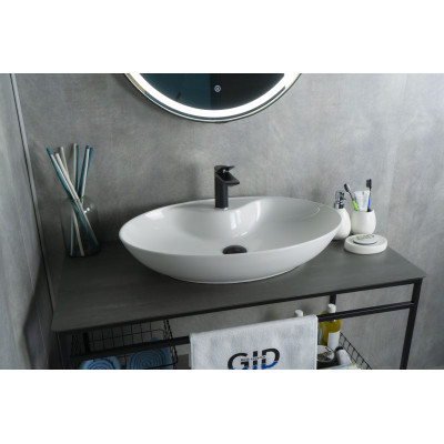 Раковина Gid N9438 51151 накладная белая 65x43x12