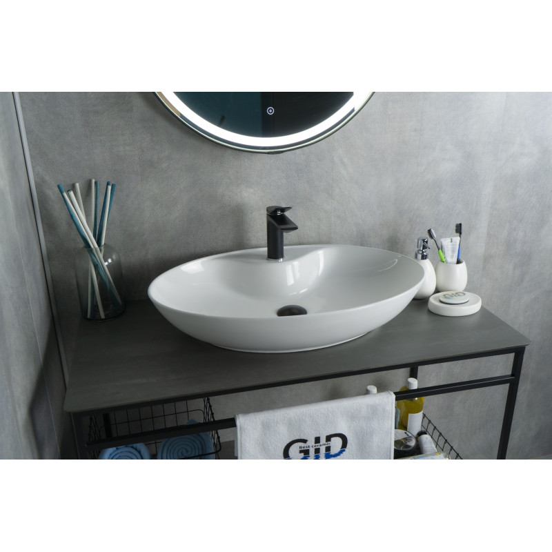 Раковина Gid N9438 51151 накладная белая 65x43x12