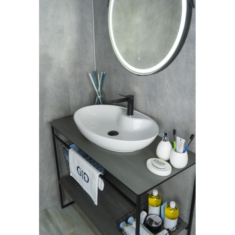 Раковина Gid N9438 51151 накладная белая 65x43x12