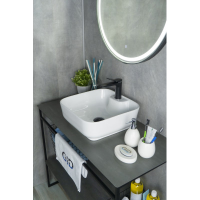 Раковина Gid N9443 51154 накладная белая 41x41x15