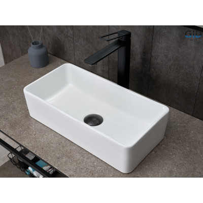 Раковина Gid N1104 51224 накладная белая 46x23x12