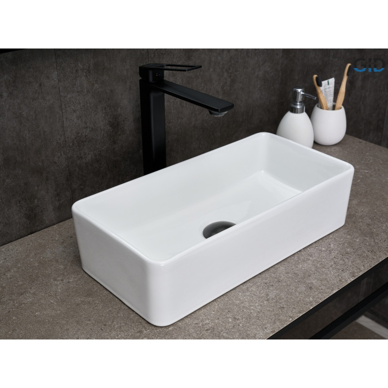 Раковина Gid N1104 51224 накладная белая 46x23x12