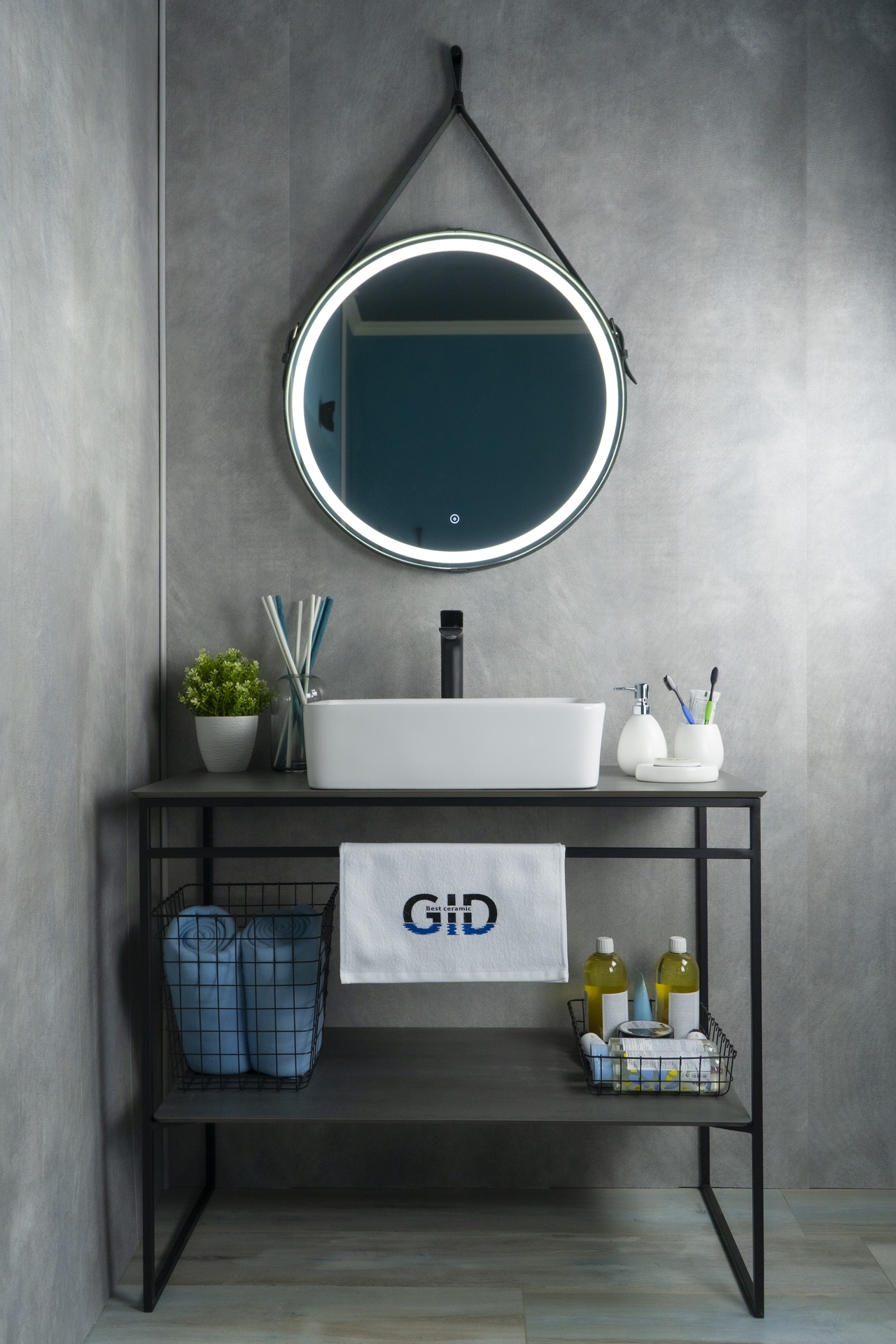 Раковина Gid N9103 51120 накладная белая 48x37x13