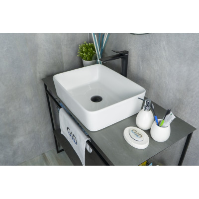 Раковина Gid N9103 51120 накладная белая 48x37x13
