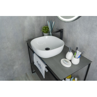 Раковина Gid D1301 51180 накладная белая 42.5x42.5x14.5