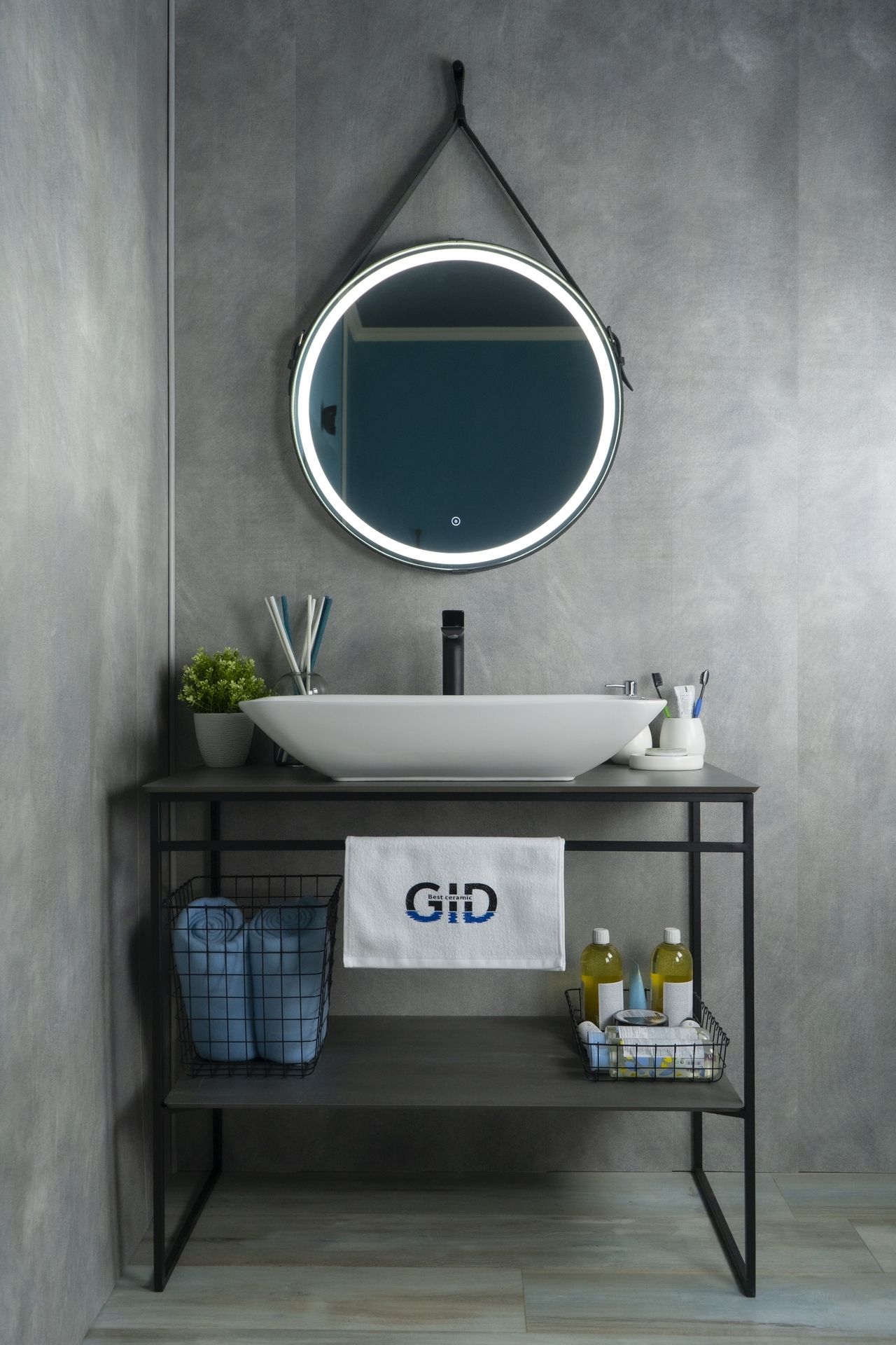 Раковина Gid N9122 51124 накладная белая 71x40x14